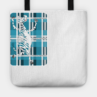 Zebra Plaid Mad Tote