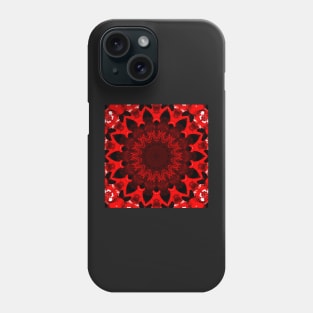Ominous Red Kaleidoscope pattern (Seamless) 10 Phone Case