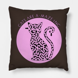 Cats Are A-Maze-ing Maze T-Shirt Pillow