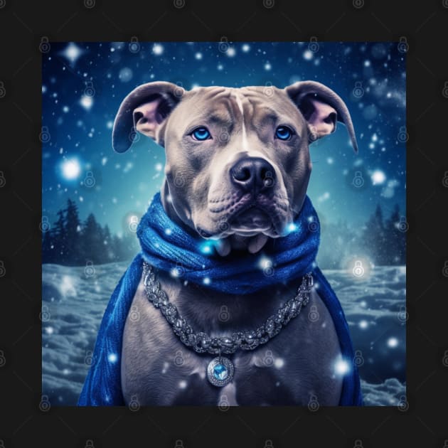 Staffy In The Snow by Enchanted Reverie