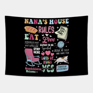 Funny Nana's House Rules, Grandkids Welcome, Expect To Be Spoiled, Lots Of Hugs, Grandmother Tapestry