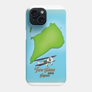 Iwo Jima Japan island map Phone Case