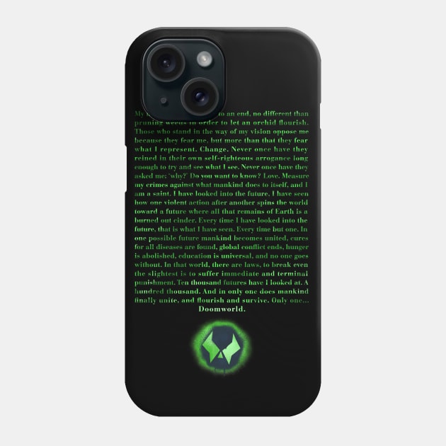 Doom (Doomworld speech on the back) Phone Case by MunkeeWear