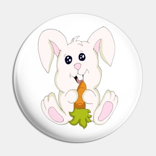 Cute Bunny With Carrot Pin