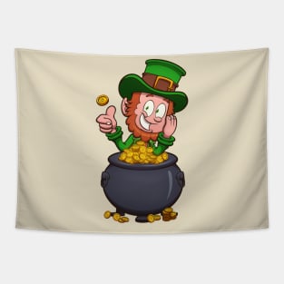 Leprechaun With Pot Of Gold Tapestry