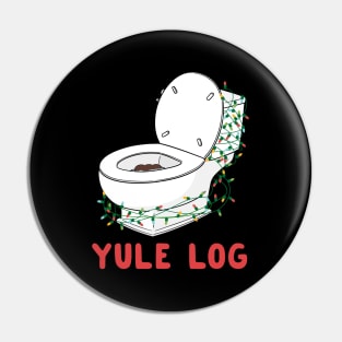 Christmas Yule Log Festive Holiday Toilet Floater Funny Pin