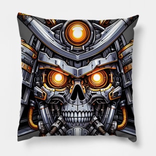 Biomech Skull S01 D90 Pillow