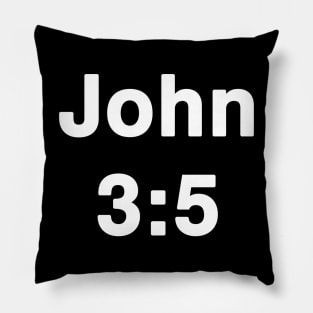 John 3:5 Typography Pillow