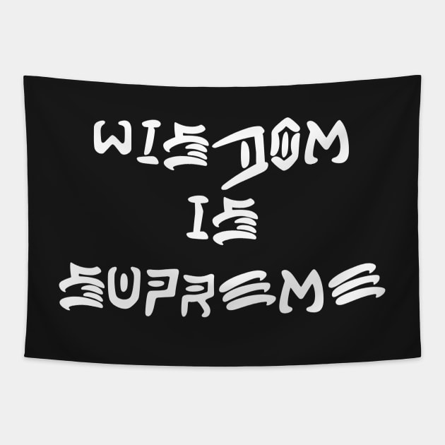 Wisdom Is Supreme Christian Hardcore Punk Bible Verse Tapestry by thecamphillips