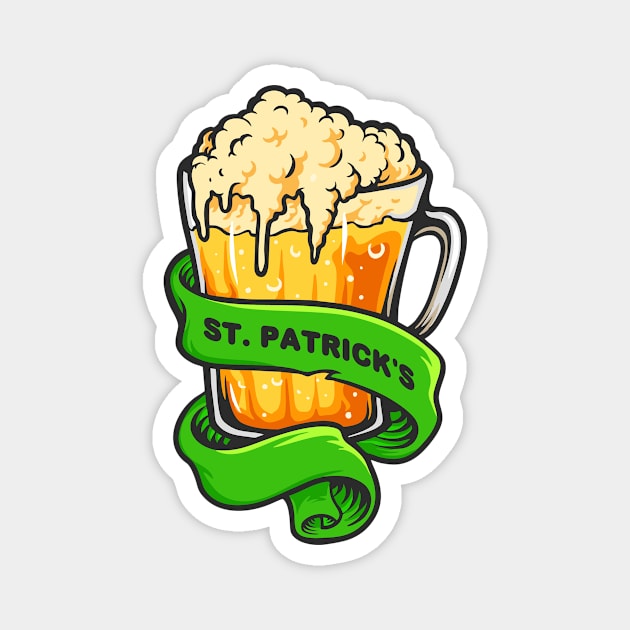 St. Patrick's Beer Glass Magnet by Thiswasntmyidea