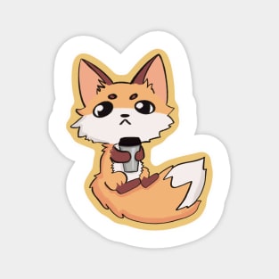 Floating Foxy Coffee Magnet