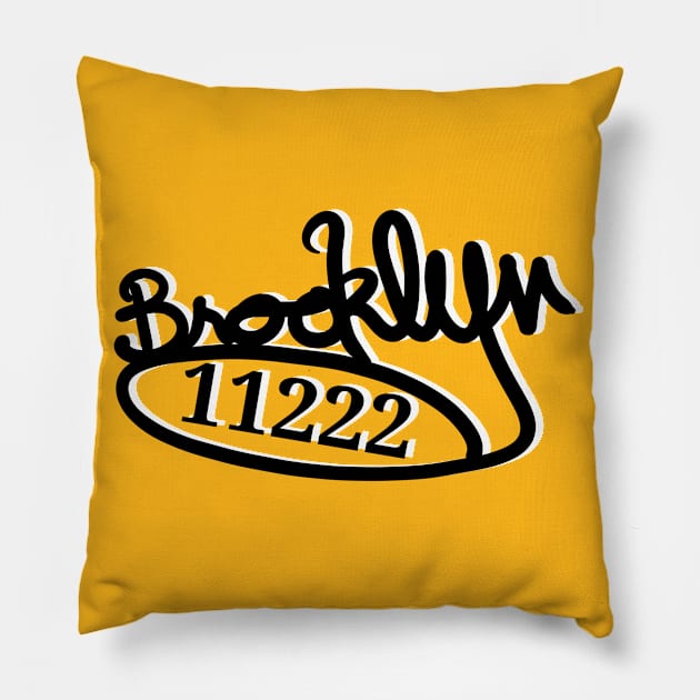 Code Brooklyn Pillow by Duendo Design