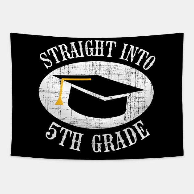 Straight Into 5th Grade Back To School Gift Tapestry by kateeleone97023