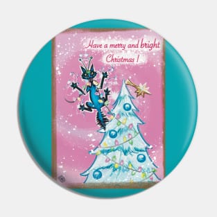 Zap Cat Christmas: Merry and BRIGHT Pin