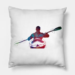 canoeing sport art #canoeing Pillow