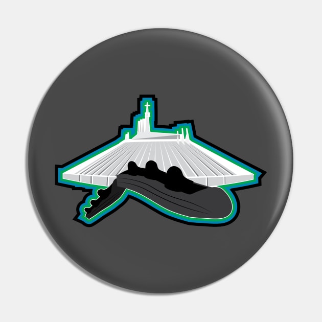 Space Mountain Silhouette Pin by WearInTheWorld