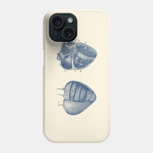 Heart Diagram - Dual View - Vintage Anatomy Phone Case