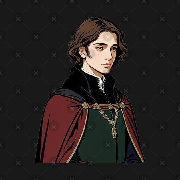 Young Noble Prince with a Sad Expression by CursedContent