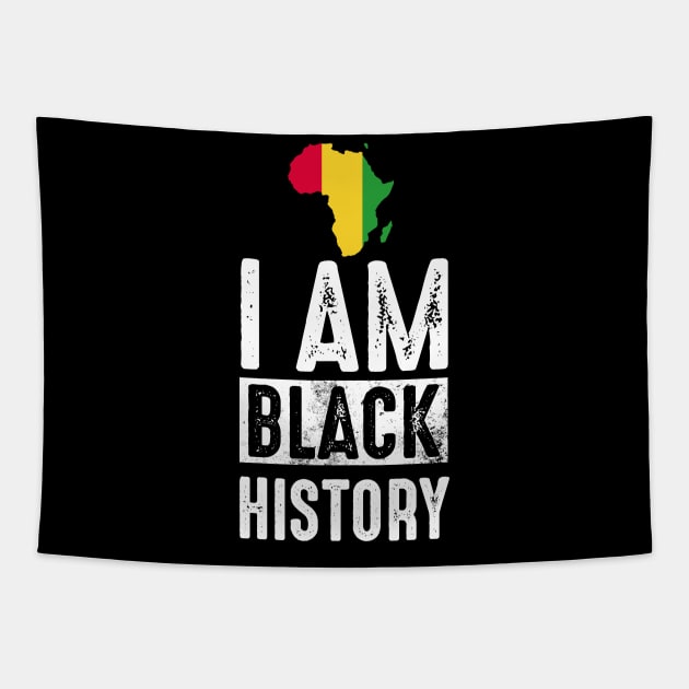 I am black history African heritage Tapestry by Shirtttee