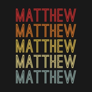 Matthew Name Vintage Retro Pattern T-Shirt