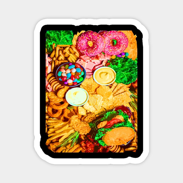 fast food pattern Magnet by richercollections