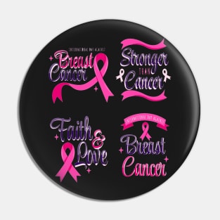 In October We Wear Pink Breast Cancer Awareness Survivor Pin