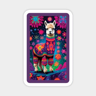 Winter Alpaca Magnet