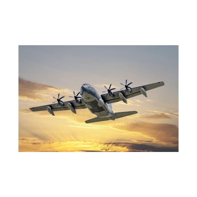 Lockheed Hercules Sunset Mission by derek beattie