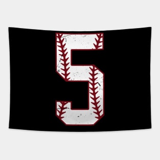 5th Birthday Baseball Boy Gift From Mom Happy 5 Years Old Birthday Gift For Son Tapestry