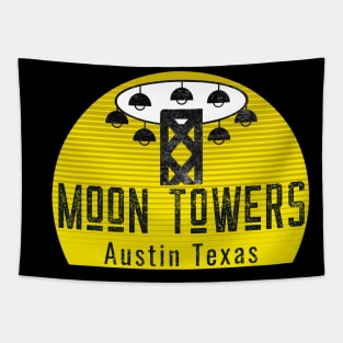 Austin Texas Moon Towers Tapestry