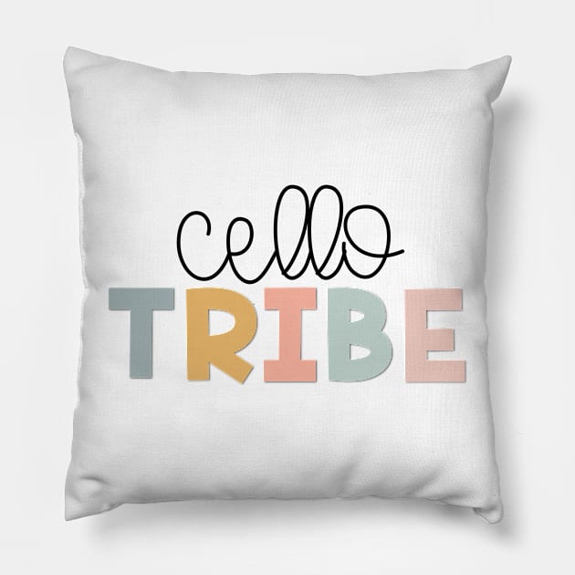 Cello Tribe Muted Pastels Pillow by broadwaygurl18