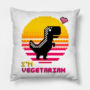 Vegetarian T Rex Pillow