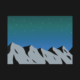 Northern lights and mountains T-Shirt