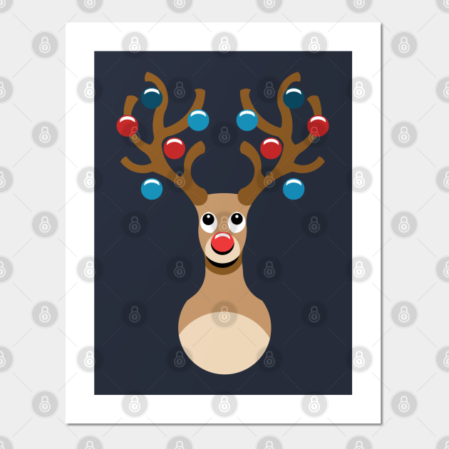Cute Rudolph Reindeer Xmas tree - Cute Reindeer Cartoon - Posters and Art Prints | TeePublic Cute Rudolph Reindeer Xmas tree - Cute Reindeer Cartoon - Posters and Art Prints | TeePublic