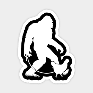 Bigfoot Walking Chicken Magnet