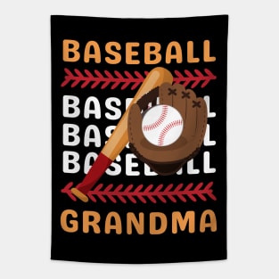 My Favorite Baseball Player Calls Me Grandma Gift for Baseball Grandma Tapestry