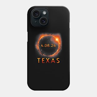 Texas Total Solar Eclipse April 8 2024 Texas Solar Eclipse Phone Case