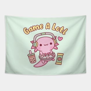 Cute Axolotl Gamer Game A Lotl Funny Pun Tapestry
