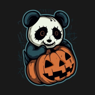 Cute Zombie Panda Costume Horror Halloween T-Shirt