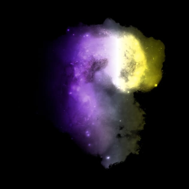 Nonbinary Nebula Space Flag Galaxy Stars by Sunniest-Dae