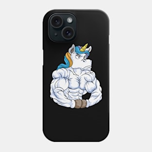 Unicorn as Bodybuilder with Six pack Phone Case