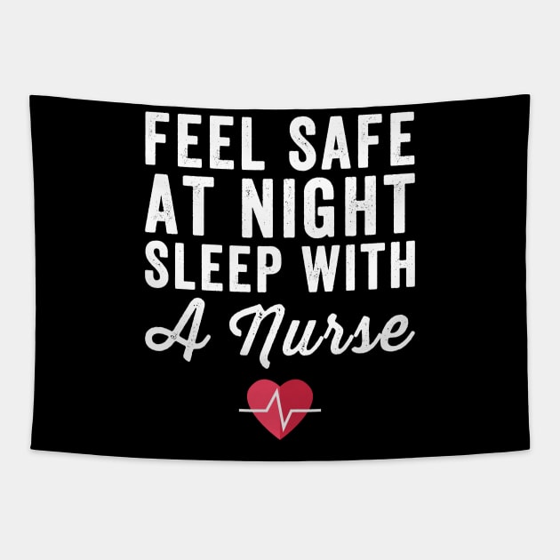 Feel safe at night sleep with a nurse Tapestry by captainmood