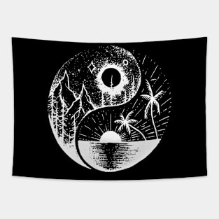 Zen Ying Yang Yang Sun Moon Tapestry