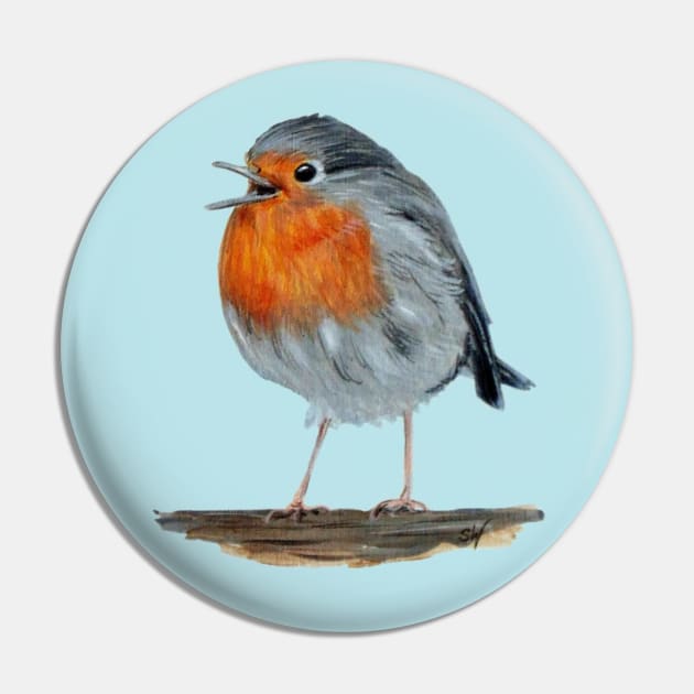 Red Robin Pin by Sandra Warmerdam