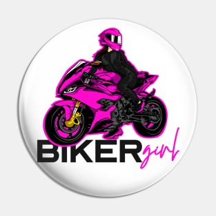 Girl bike pink rider Pin