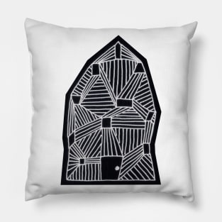 Crooked Little House Pillow