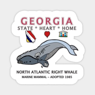 Georgia - North Atlantic Right Whale - State, Heart, Home - State Symbols Magnet