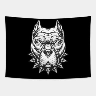 face pitbull dog Tapestry