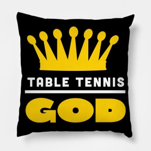 Table Tennis God (white) Pillow