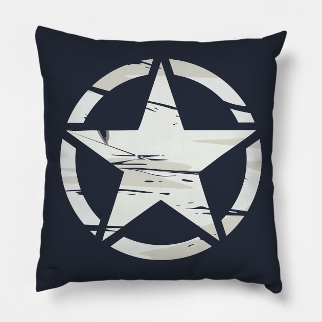 WW2 us army logo (shabby) Pillow by FAawRay